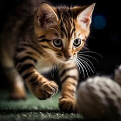 Playful Whiskers: Capturing the Energy and Curiosity of Bengal Kittens