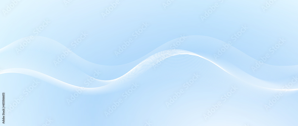 Aufkleber undulate smooth wave lines design. abstract flowing curved stripes template. white fluid shape on li