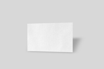 Mockup of business cards isolated on white background included clipping path. Top view