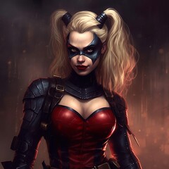 woman in mask with hair