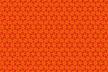 Seamless traditional pattern in red and gold color.