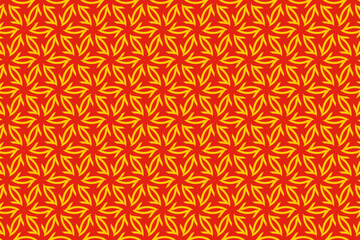 Fototapeta premium Seamless traditional pattern in red and gold color.