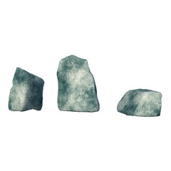 Rocks Chunks of Ice 3- Front view png