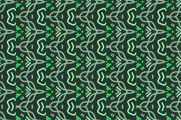 Fototapeta premium Green color vector in seamless style. Beautiful Pattern for fabric, wrapping paper, and backdrop.