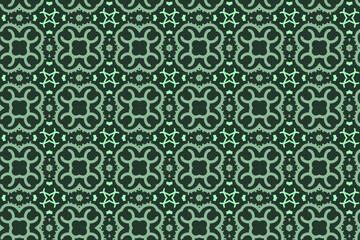 vector pattern with vintage green color for fabric