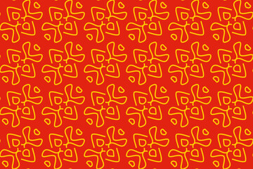 A red and orange pattern in seamless design vector illustration.  Suitable for various design projects, such as backgrounds, textiles, and digital artwork.