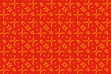 A red and orange pattern in seamless design vector illustration.  Suitable for various design projects, such as backgrounds, textiles, and digital artwork.