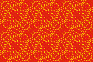 A red and orange pattern in seamless design vector illustration.  Suitable for various design projects, such as backgrounds, textiles, and digital artwork.