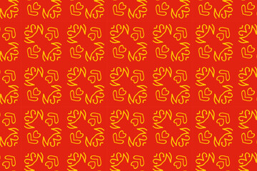 A red and orange pattern in seamless design vector illustration.  Suitable for various design projects, such as backgrounds, textiles, and digital artwork.