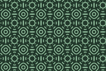Geometrical seamless pattern of green color for wallpapers and background.