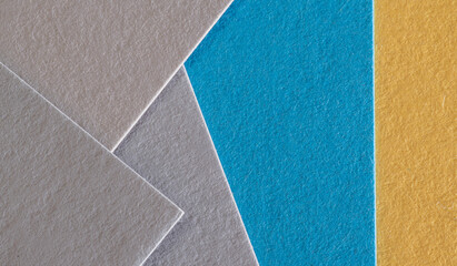 Fototapeta premium gray blue and yellow paper with macro texture for banner background