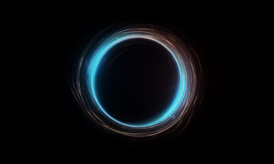 Glow swirl light effect. Circular lens flare. Abstract rotational lines on transparent background	