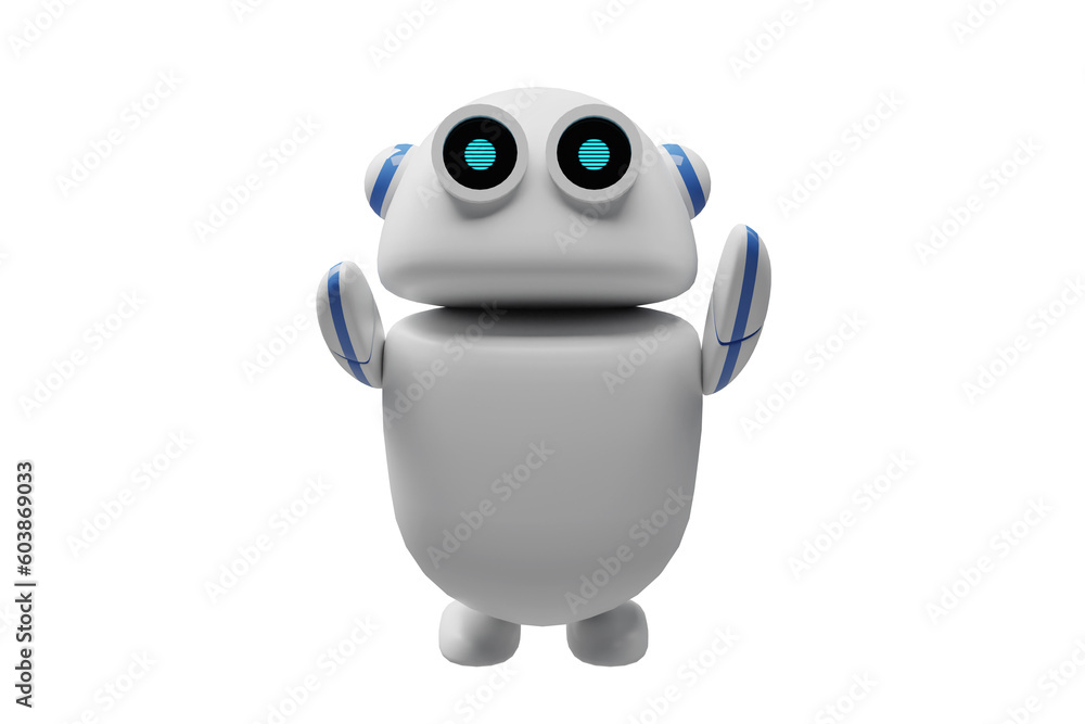 Poster cute conversational copilot ai character, 3d rendering