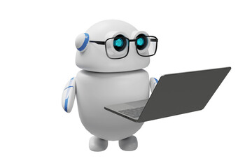 Cute Conversational copilot AI Character, 3d rendering