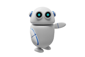 Cute Conversational copilot AI Character, 3d rendering