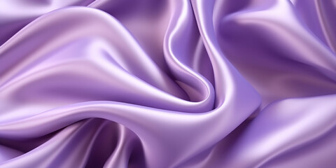 Fototapeta premium Soft purple silk satin background, elegant wavy fold by generative AI tools