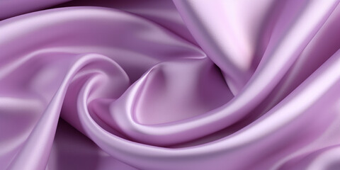 Soft purple silk satin background, elegant wavy fold by generative AI tools