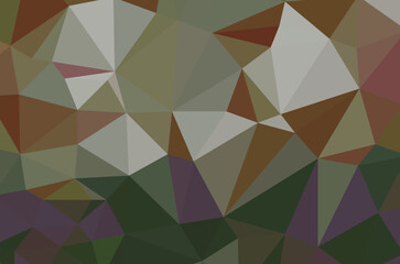 Multicolor mosaic backdrop. Geometric low polygonal background. Design element for book covers, presentations layouts, title backgrounds. Vector clip art.