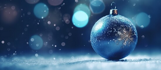 Fototapeta na wymiar Christmas blue balls, generative AI