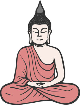Meditation pose illustration