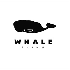 WHALE illustration minimalist ocean logo