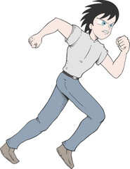 Running boy draw