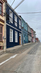 Obraz premium Casas antiguas. Arquitectura urbana de Valparaiso, Chile