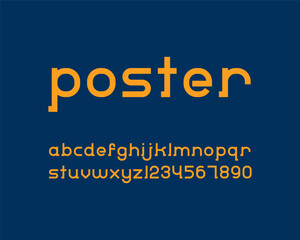 Modern Contemporary designer font set in vector format