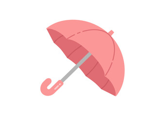 ピンク色の傘のイラスト　線画なし