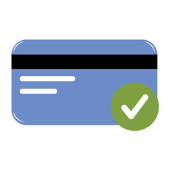payment card icon and illustration with transparent background suitable for web and application design