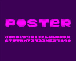 Bold motion blur font design set - regular version