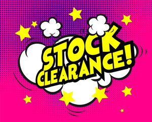 Comic Pop-art style hard-sell template design - Stock Clearance