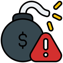 debt outline color icon
