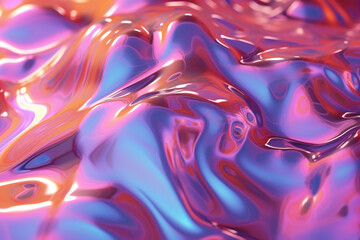 Obraz na płótnie Canvas Liquid Textures with holographic effect digital background, gradient , low contrast, wallpaper