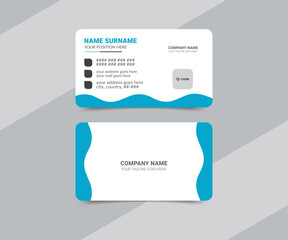 medical health care modern, creative, clean, and professional two-side view business card template.