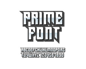 A futuristic transformer font set design