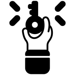 keyword research glyph icon