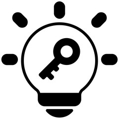 keyword idea glyph icon