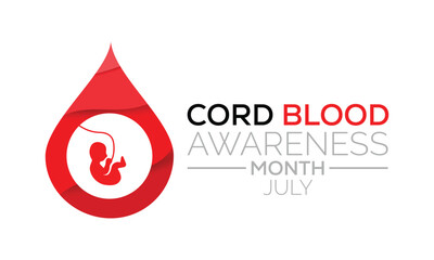 Vector illustration on the theme of Cord Blood awareness month observed each year during July. banner design template Vector illustration background design.