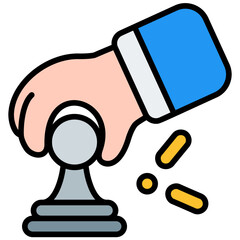 play outline color icon