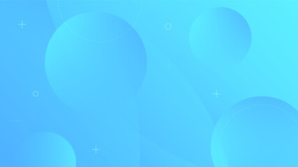 Modern Abstract Background with Motion Round Circle Retro Memphis and Blue Gradient Color