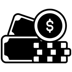 money solid line icon