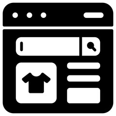 online shopping glyph icon