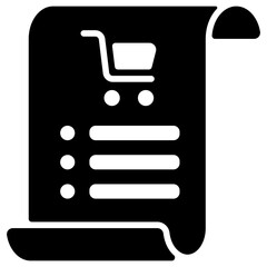 shopping list glyph icon