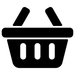 shopping basket glyph icon