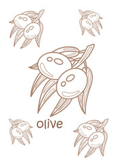 Alphabet O For Olive Vocabulary School Coloring Pages for Kids and Adult