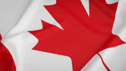 The Canada flag image 3d rendering