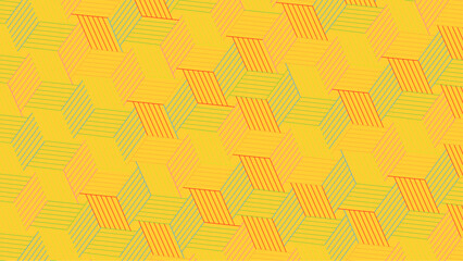 Abstract geometric pattern with stripes, lines. Seamless background. White and gold ornament. Simple lattice graphic design