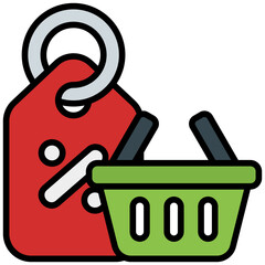 digital marketing outline color icon