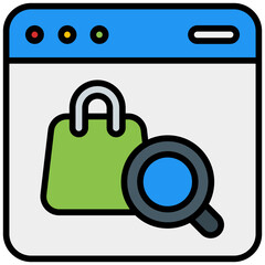 search outline color icon